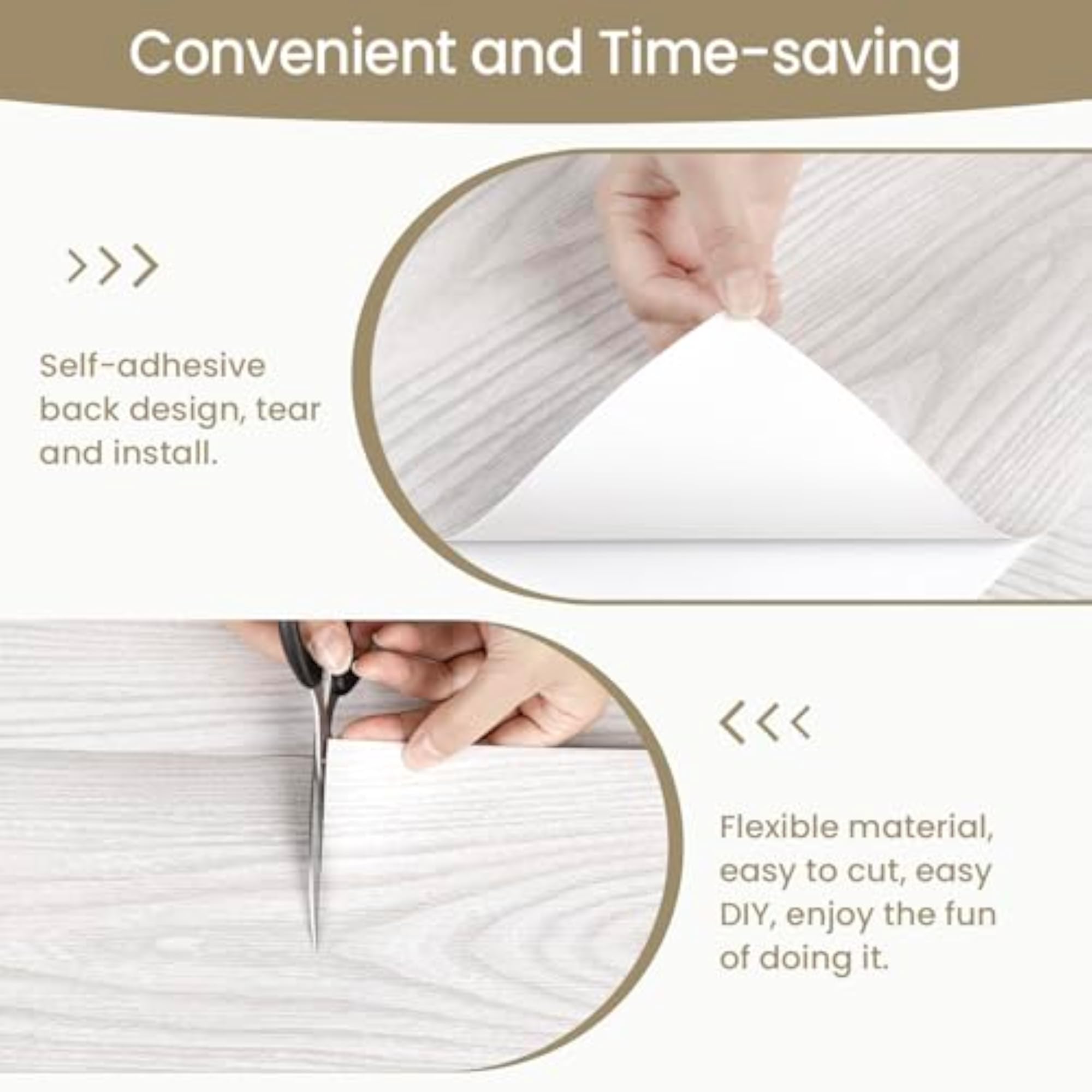 Self-Adhesive Vinyl Flooring for Kitchen & Bathroom